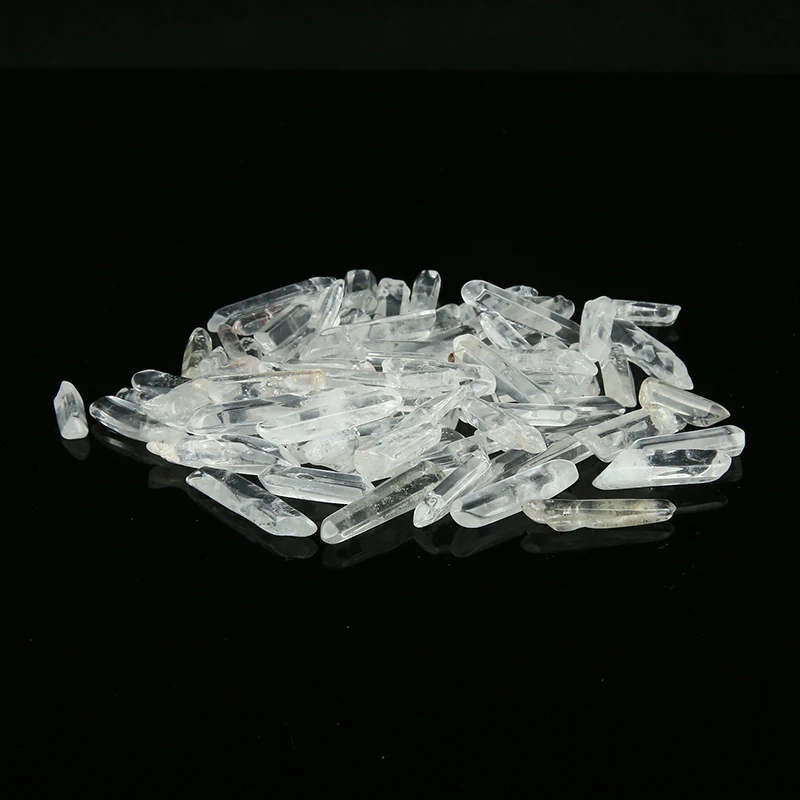 Wholesale Natural High-quality Energy Small Quartz Single Crystal Rough Transparent White  Crystal Dots For Home Decoration