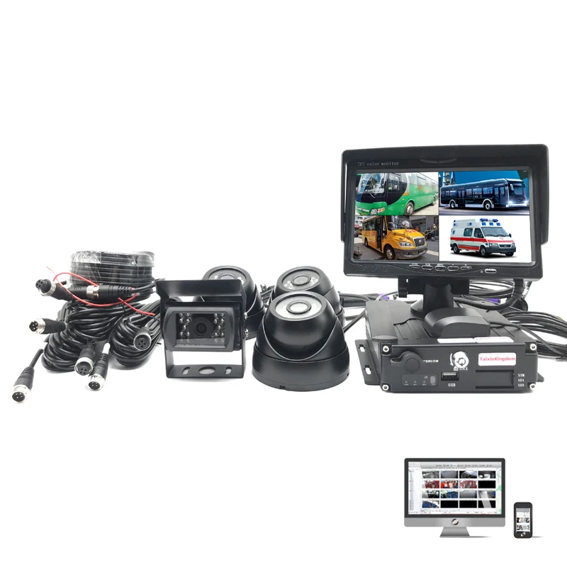 MDVR 4channel high-definition AHD1080P reversing video for school bus  Sony chip aviation cable   4G GPS DVR mobile recording