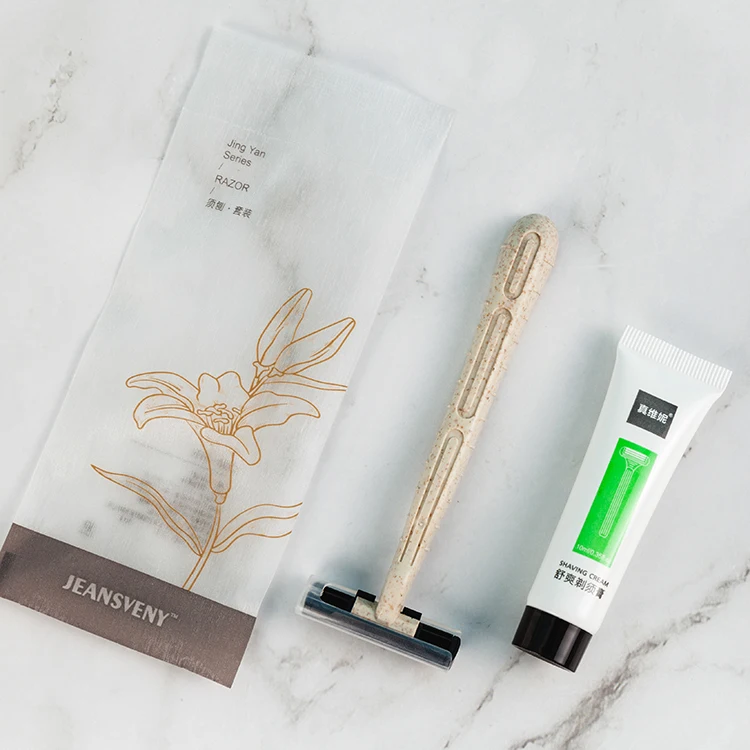 Одноразовая биоразлагаемая Пшеничная солома набор для ванной комнаты в отеле товары туалетных принадлежностей комплект стоматологических авиакомпании курорта