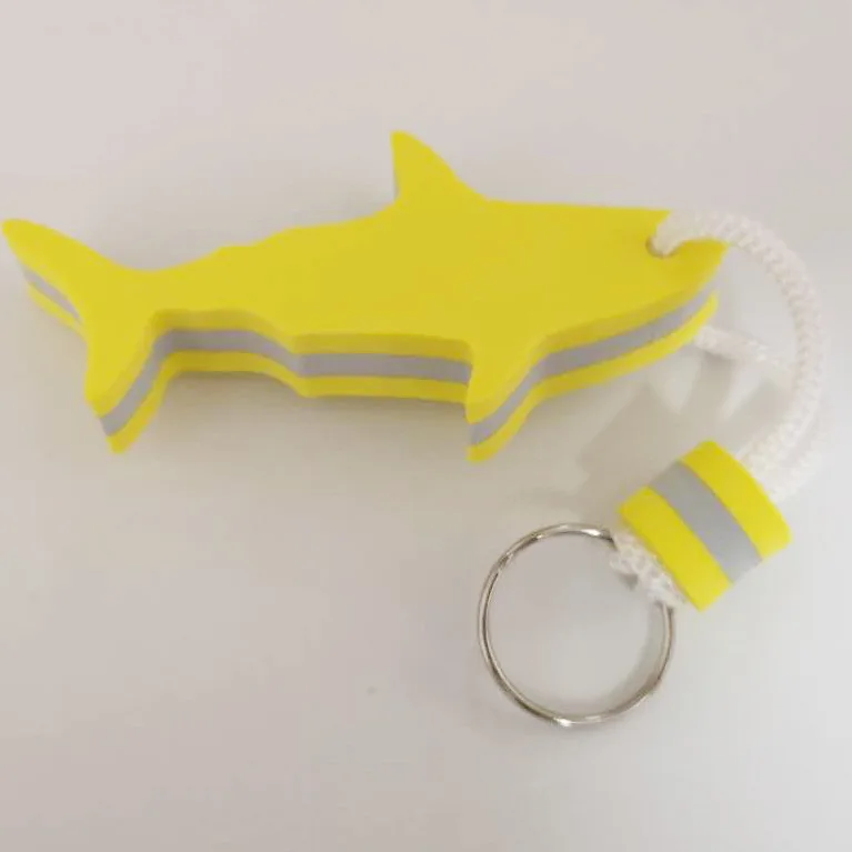 Wholesale Creative Shark Keychain Pu Buoy Keychain Float Creative Promotional Gift Rubber Shark Keychain Toy
