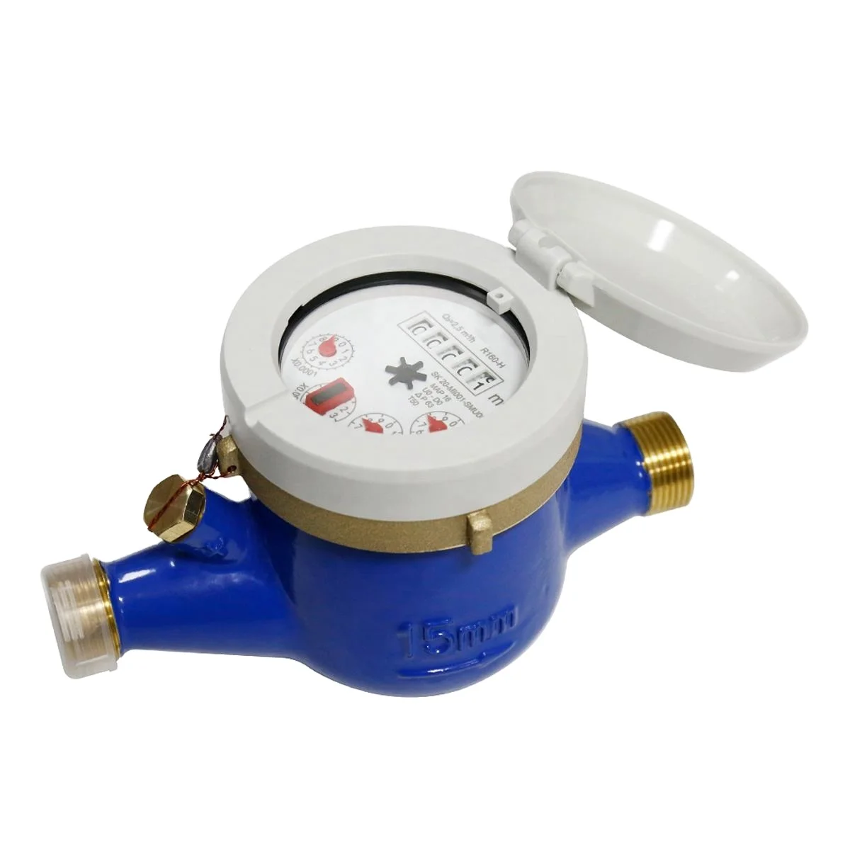 2024 new KRC  Class C Class B DN15-DN40 NPT Thread Flow Water Meter Dry Type Brass Multi Jet Water Meter