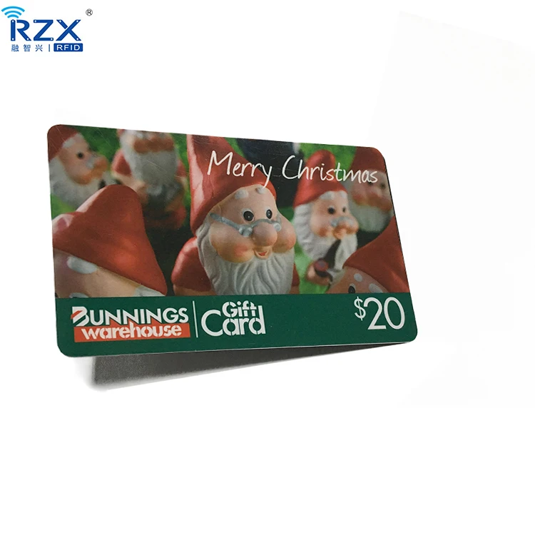 Printable PVC business cards CR80 plastic barcode printing gift card for Christmas Thanks giving day