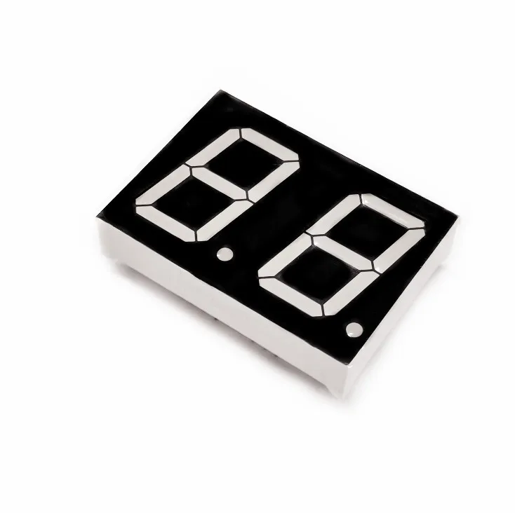1inch 18 pin 2 digit 7 segment display de 7 segmentos catodo comum green
