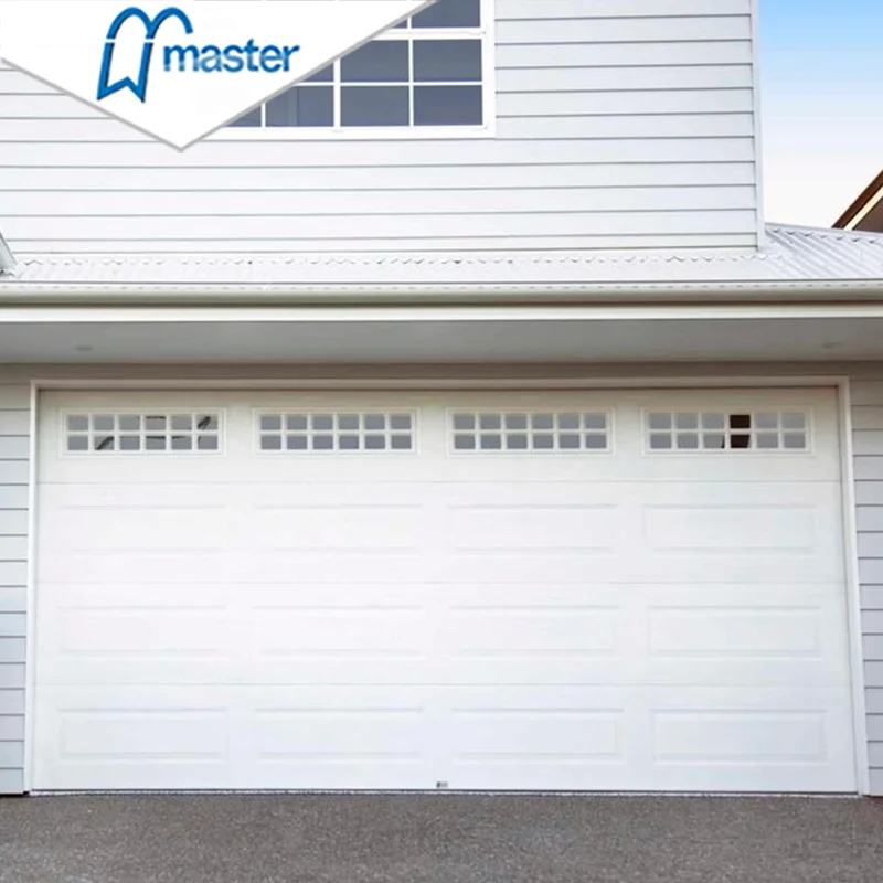 Chinese Manufacture American Modern Style Galvanized Steel PU Foaming Panel Thermal Insulated Modern Sectional Garage Door