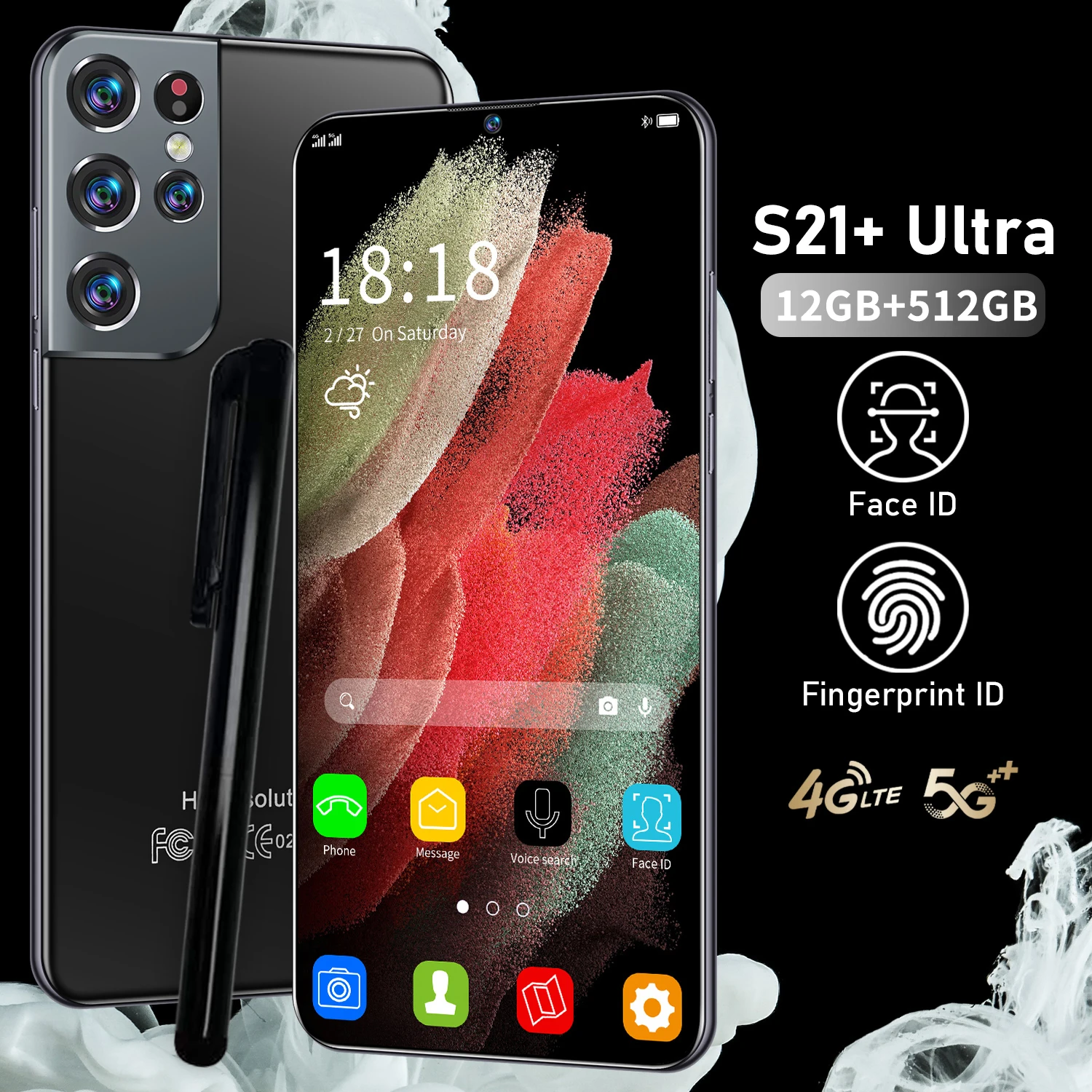 
2021 Global version Smartphone With Stylus High quality S21+UItra mobile phones4G 5G 512GB Original Unlocked Android Phone 