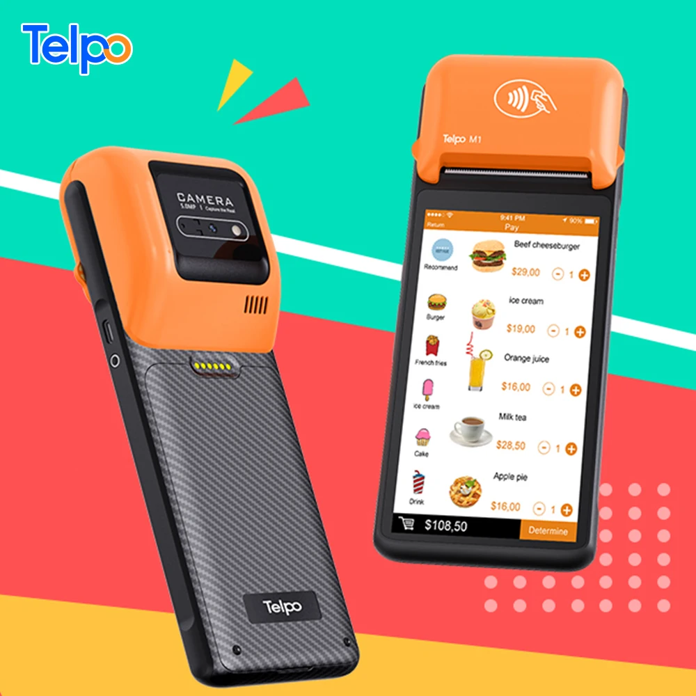 Android 11 nfc/QR-код Ручной терминал для повседневного использования машина для продажи карт с принтером