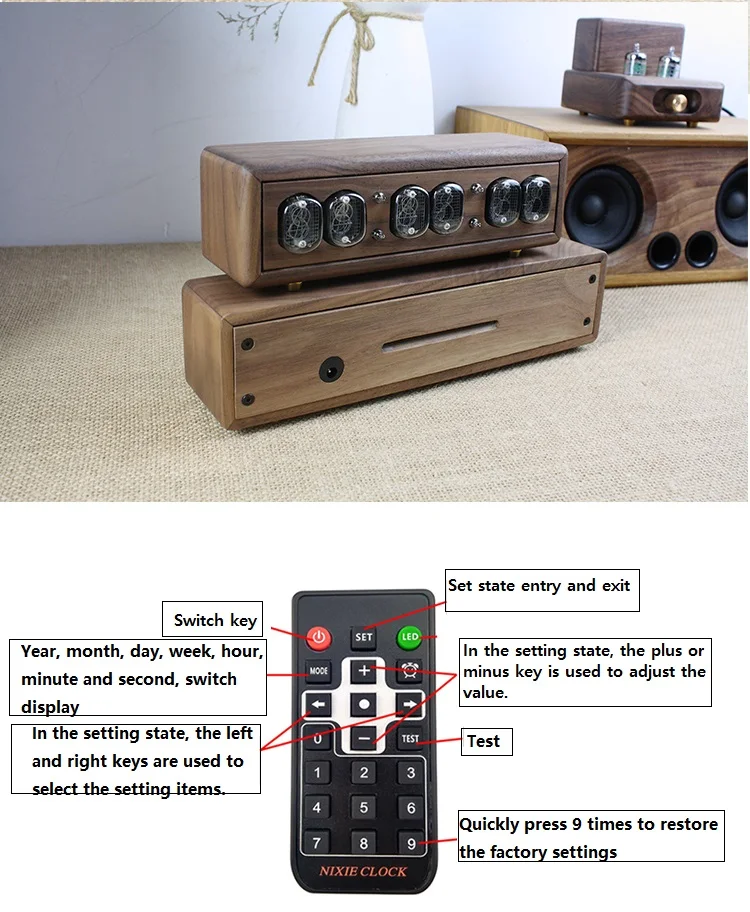 X-040 Современный usb светящиеся электронные сигареты с цифровым и аналоговым и цифровым дисплеем смарт-настольные часы, будильник, стимпанк дерево gixie часы