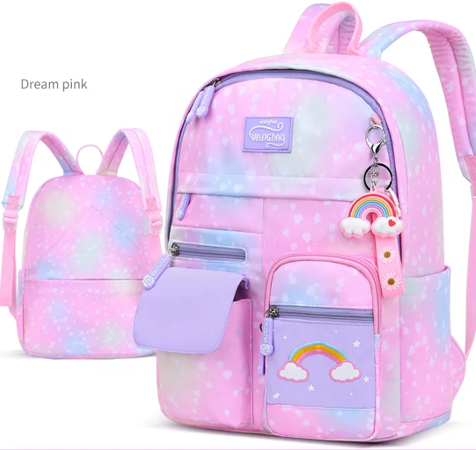 Top Quality Colorful Cartoon Kids Backpack Waterproof Large Capacity Student bag Children Girls School Bags