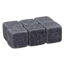 Natural Whiskey Stones 6 Black Reusable whiskey ceramic ice stones ice tartar white ice cubes