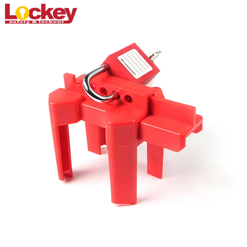 Lockey Adjustable Small Safety Ball Valve Lockout Red Locks out Devices with Locking Handle