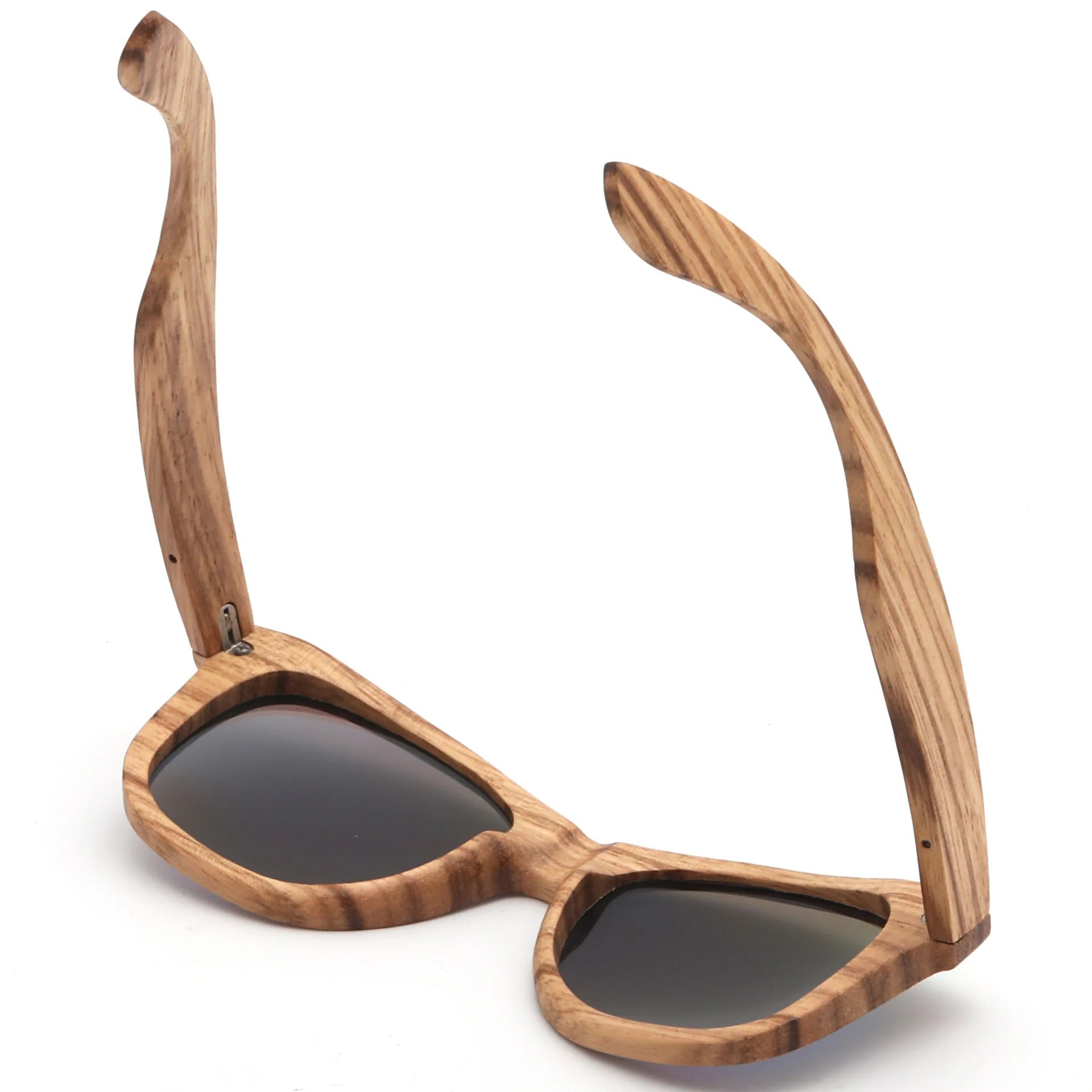 Top Selling China Suppliers Fashionable Custom Bamboo Wood Sunglasses Luxury Handmade Zebra Wooden Sun Glasses with Metal Rivet