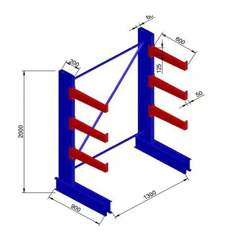 Industrial Warehouse Long Bulky Storage Metal Cantilever Racks For Pipe Or Lumber Made In China
