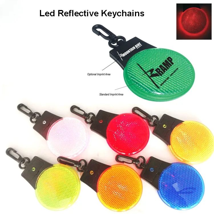 Mini Led Safety Bulb Shape Reflector Light with black clip for Bag Backpack Bike