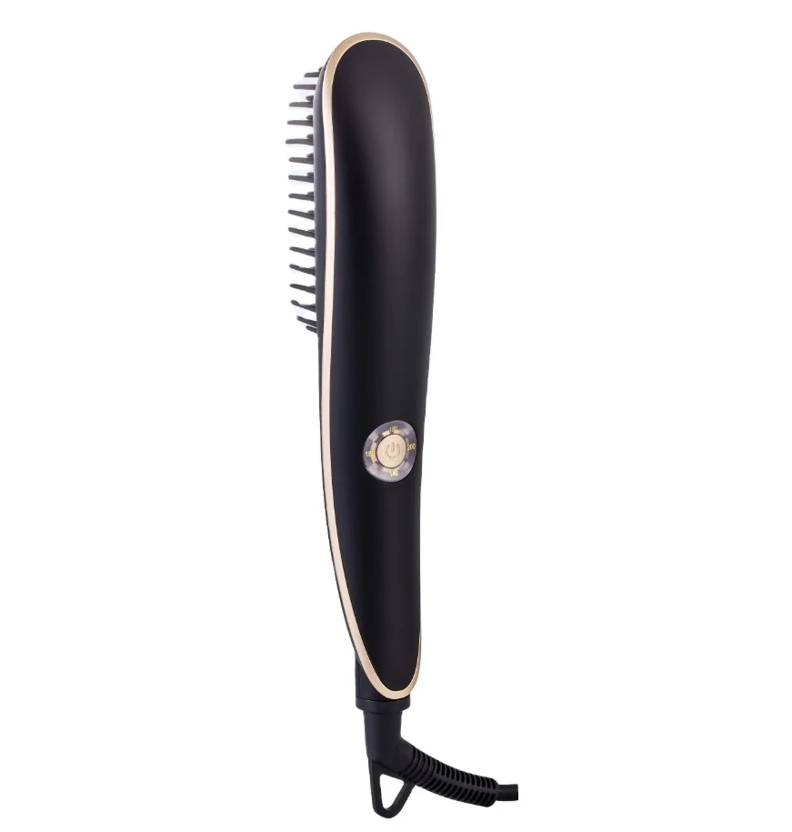 Ceramic Plated Fast Heating Rotating Electric Hairbrush Hair Straightener Brush
