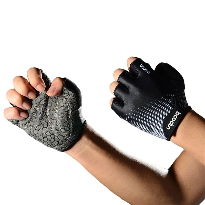 HBG 1096 Finger less Shockproof Bike Gloves for Men Women Cycling Gloves anti slip gym gloves