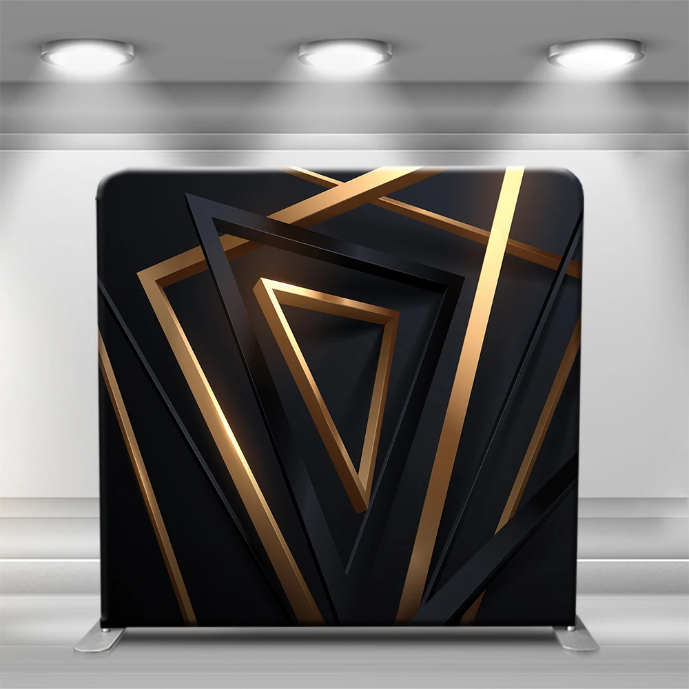 7.6x7.6ft Tension Fabric Portable Photo Booth Backdrops Stand Display Stand Exhibition Wall Banner