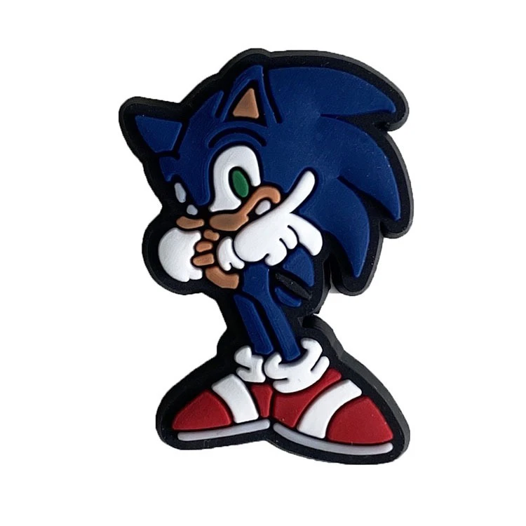 2022 New Designer Wholesale Luxury Anime Cartoon Sonic Game Croc charms for Kids Croc Shoe Decoration Charms Accessories