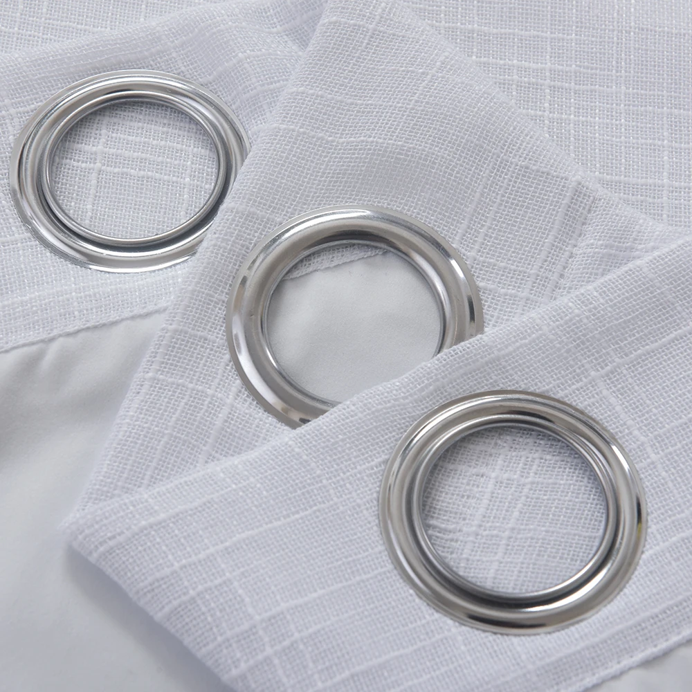 custom Luxury European style hotel curtains   Double Layer linen 100% blackout curtains