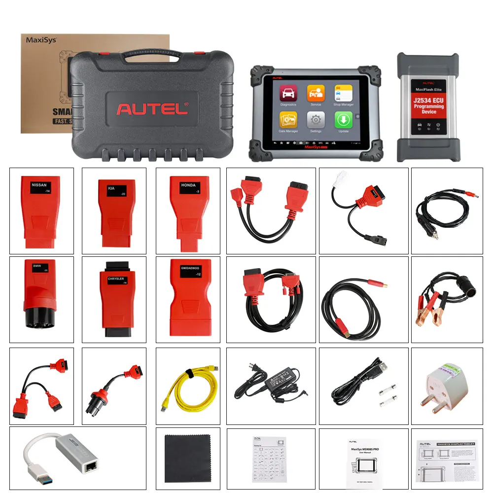 Оригинальный Профессиональный диагностический инструмент Autel MaxiSys MS908S Pro с программным устройством J2534 ECU