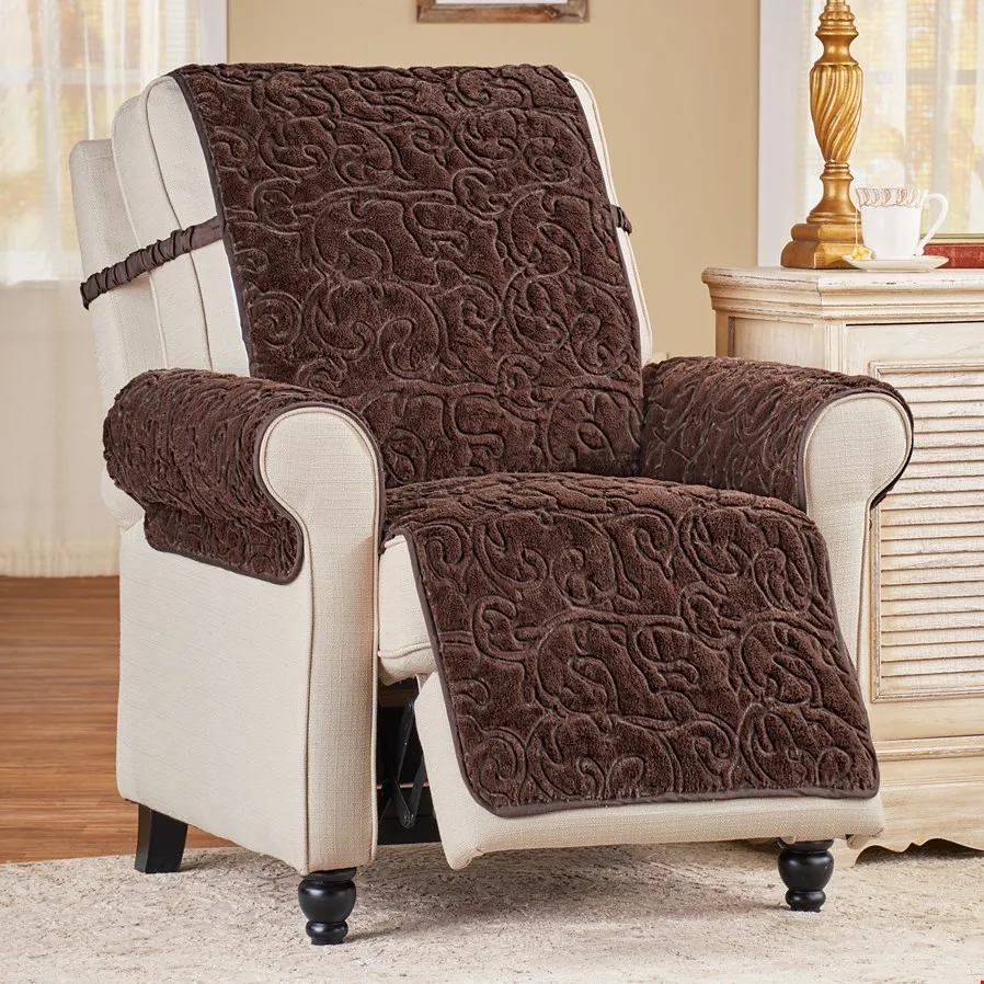 Velvet plain printing winter premium non-slip sofa cushion cushion sofa cover