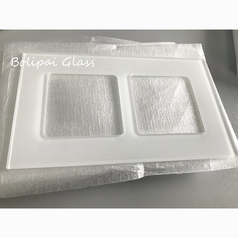 OEM 1.5/2/3/4/5/6/7 mm Custom Light Glass Switch Panel Touch/socket Switch Glass Plate