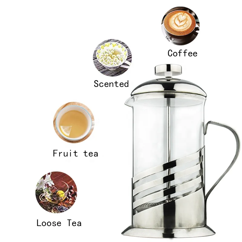 600ml Borosilicate Accessories Glass Coffee Maker French Press
