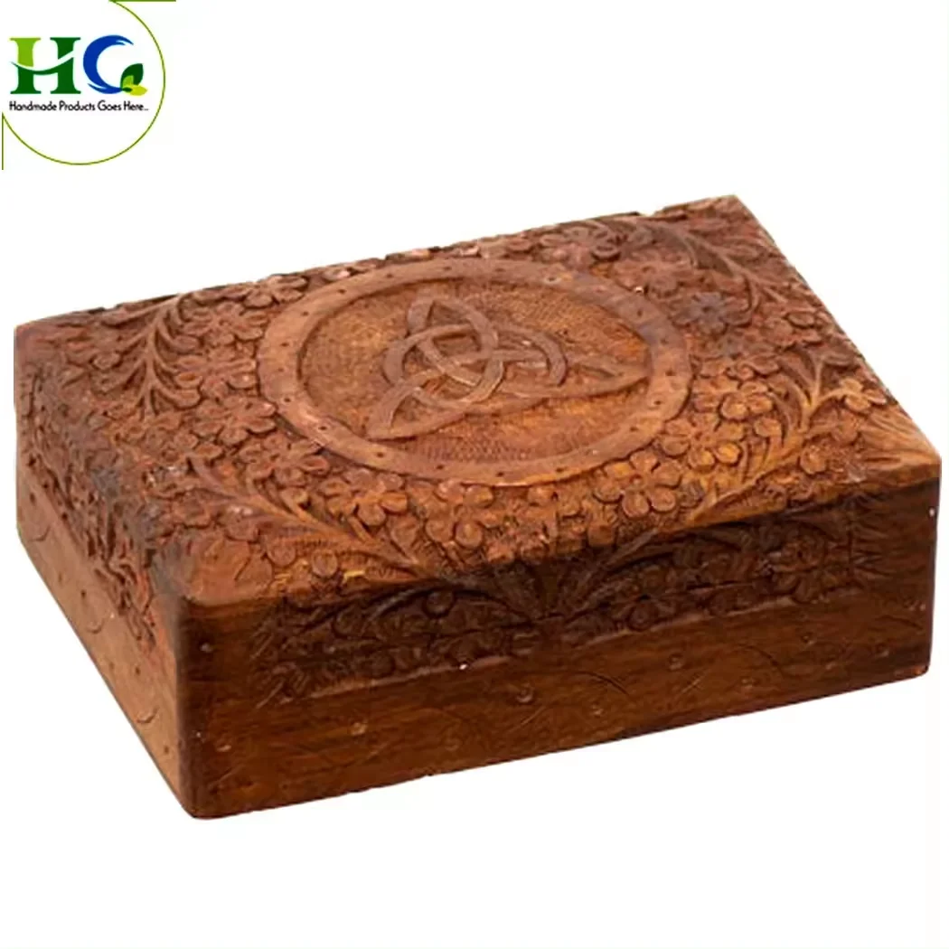 Hot Sale 2024 Wooden Jewelry Gift Box, Hand Carved Traditional Design for Indian Exporters