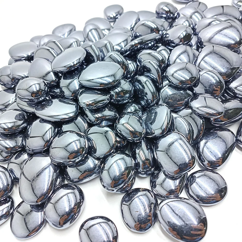 Wholesale Natural Terahertz Quartz Tumbled Stone Metallic Ore Gemstone Ball Polished with Carved Technique