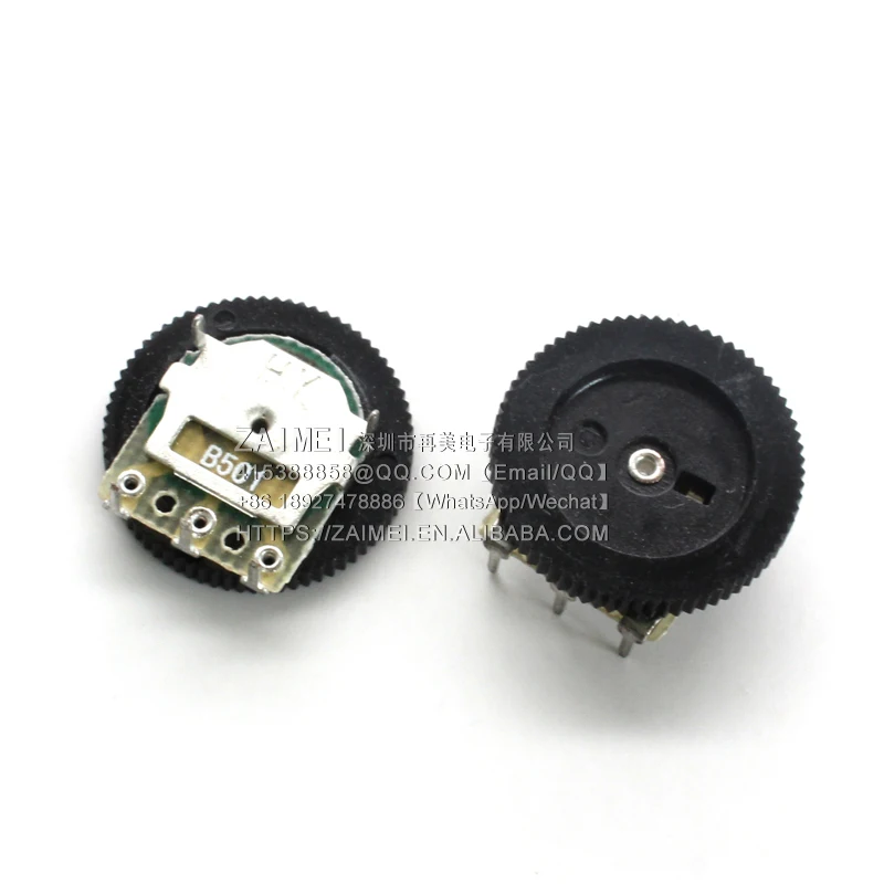 (1Bag=5Pcs) Gear potentiometer B501 500R single dial dial thickness 16 * 2MM
