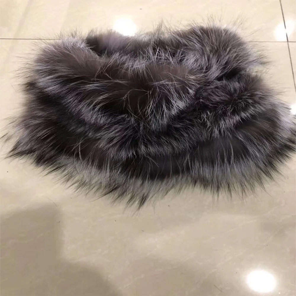 Fashion Latest Style Luxury Touch Real Fox Fur Hand Knit Top Quality Scarf