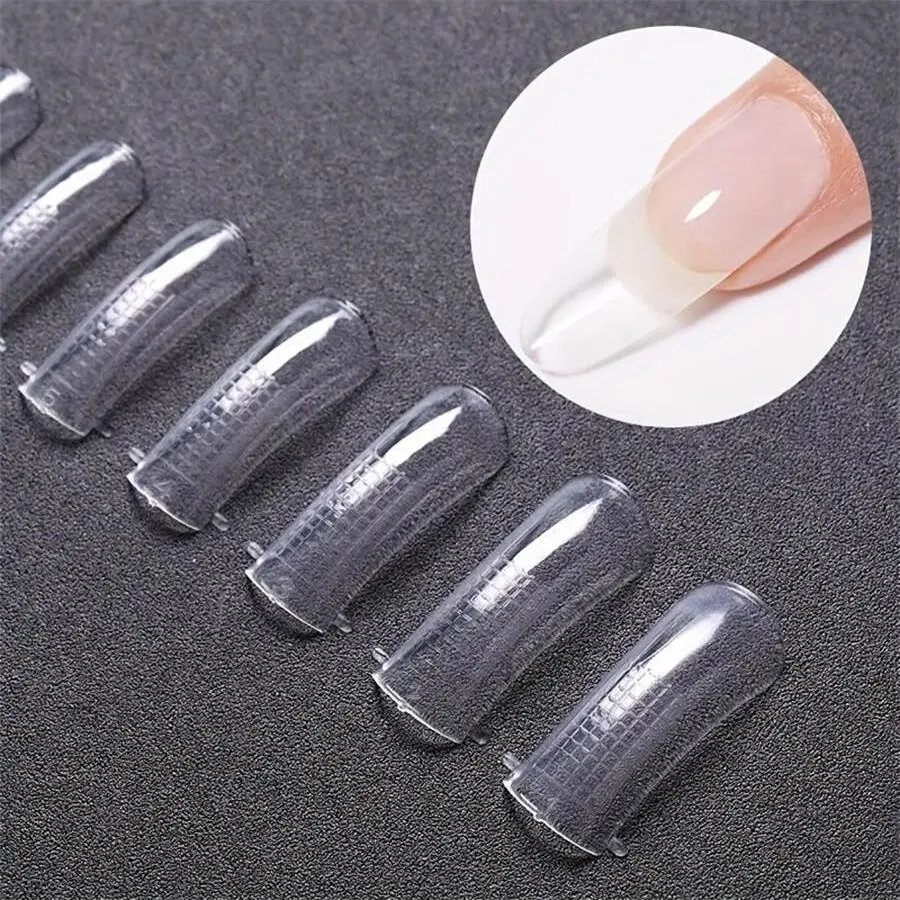 100Pcs/Box Dual Forms Mold UV Gel Quick Building Mold For False Nail Tip Extension Top Mold Nails Plastics Forms