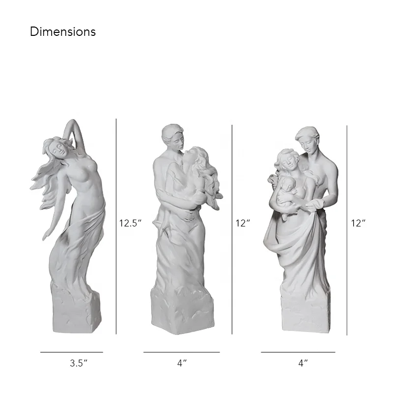 Suanti custom hotel figurine roman luxury man lady body statue modern decoration art sculptures home decor resin sculpture