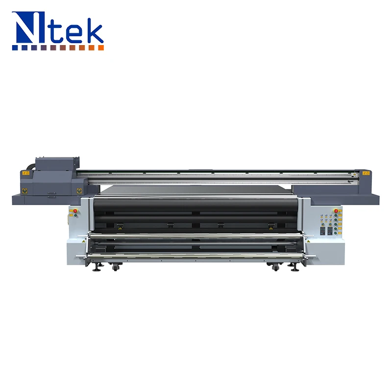 large size hybrid uv printer led uv flatbed printer Uv Flatbed Hybrid Printer