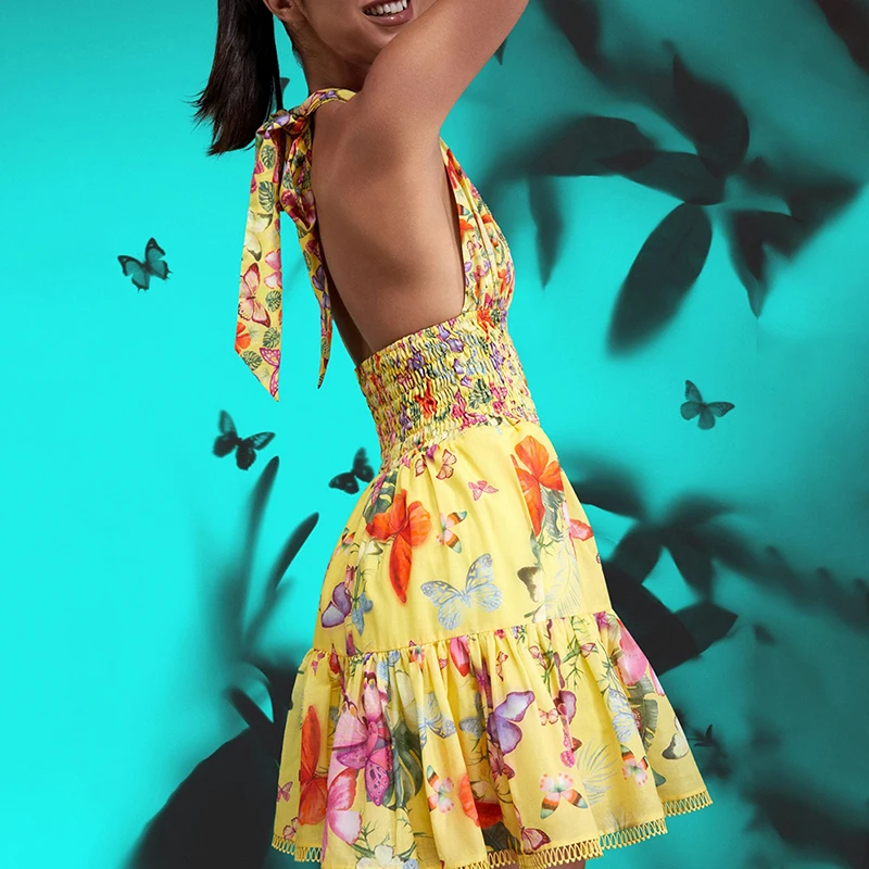 TWOTWINSTYLE Sexy Slimming Summer Dresses Strapless Sleeveless High Waist Mini Dress For Women