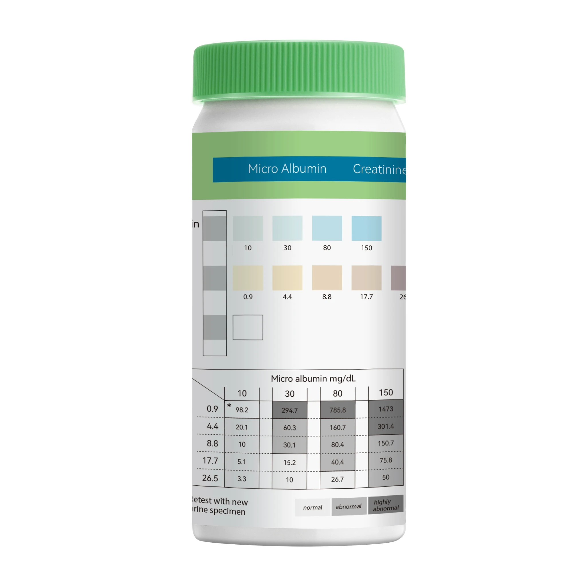 Microalbumin and Creatinine Test Strip in Urine URS-2MAC