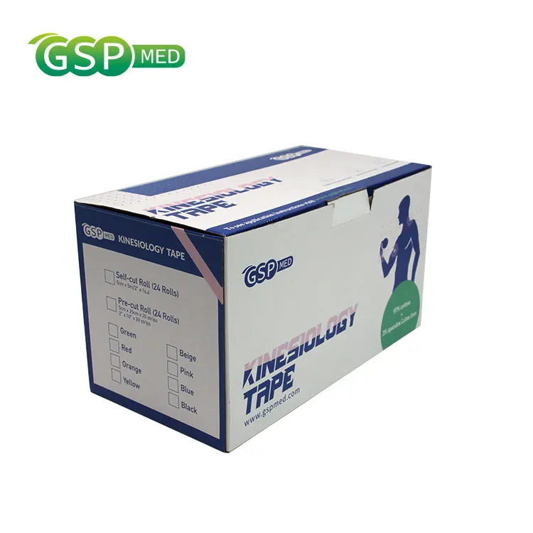Custom Kinesiology Tape 5cm Waterproof Precut Sports Tape Roll Cotton Breathable Kinesio Tape for Synthetic Therapy Wholesale