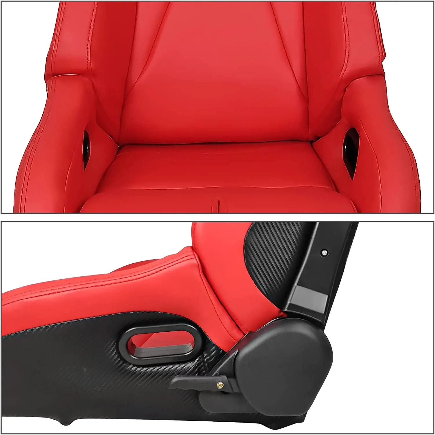 JIABEIR 1095 Universal Driver Car High Quality Leather Adjustable Sport Simulator Gaming Sim Racing Seats