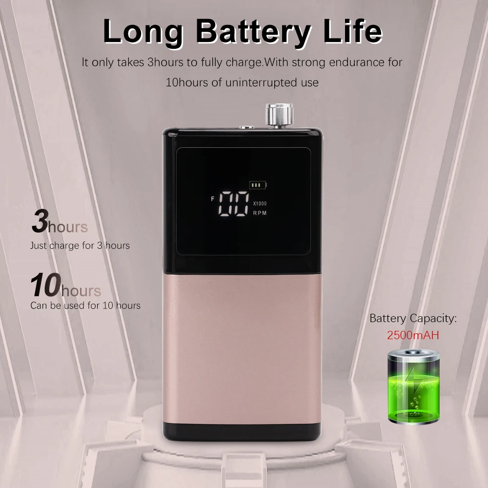 New Aluminum Shell Manicure 65W Coreless Professional 35000RPM Cordless Portable Nail Drill Machine Nail Art Manicure Machine