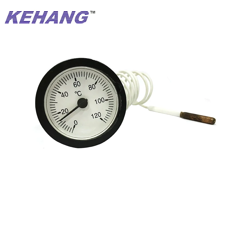 Dial 52mm high temperature capillary thermometer water heat thermometer with capillary tube