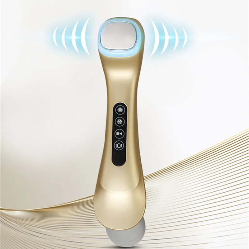 Beauty bar 24k golden pulse massage korea face led facial massager towel massage