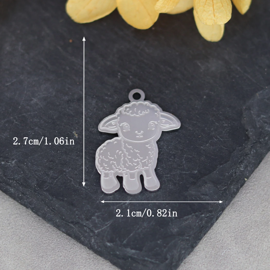 3pcs/lot Stainless Steel Lamb Animal Sheep Pendant for Making DIY Jewelry Necklace Earrings Women Crafts Findings