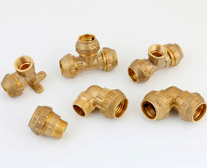 Wholesale price brass male elbow compression fitting for pe pipe fitting