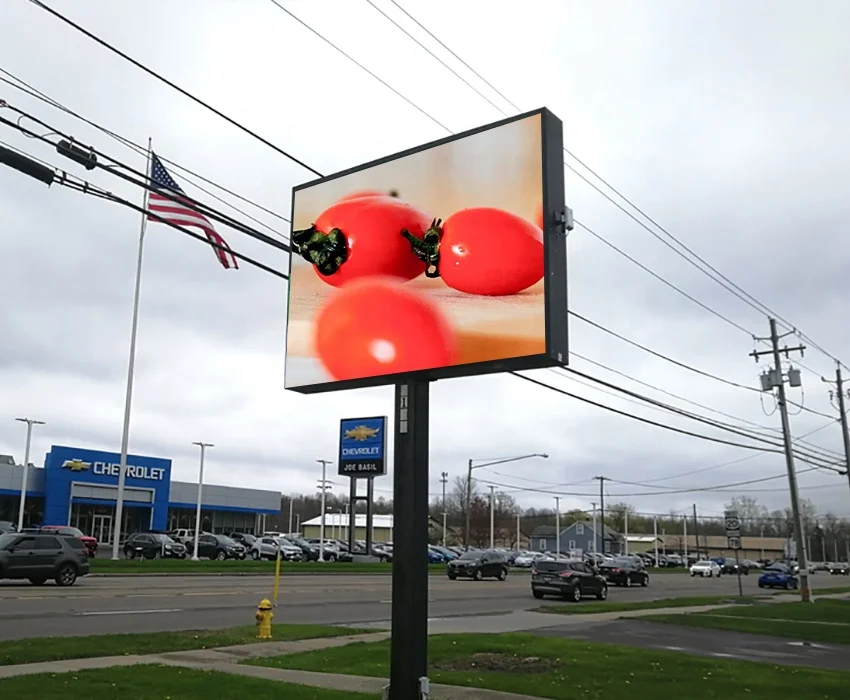 Programmable LED Road Sign LED Advertising Screen Modular Board P6.67 Pole LED Display 6.6mm Iron Outdoor Video Wall 6mm IP65