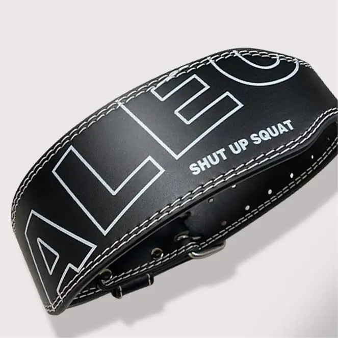 Gym Training Lifting Black 10mm Weight Power Lifting Leather Lever Pro Belt