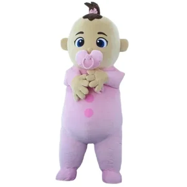 boy and girl inflatable plush cartoon pink and blue inflatable mascot costume street advertising
