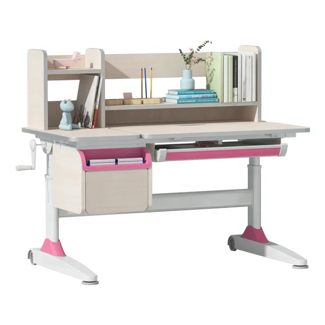 
IGROW study table kids furniture adjustable wood study table for kids learning desk 