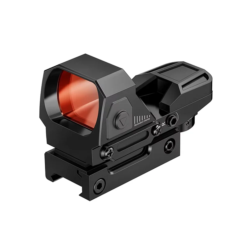 LUGER 1X22X33 HD101 Red Dot Sight Holographic Reflex Sight 4 Reticle Optics ON & Off Switch for 20mm 7 Brightness Level