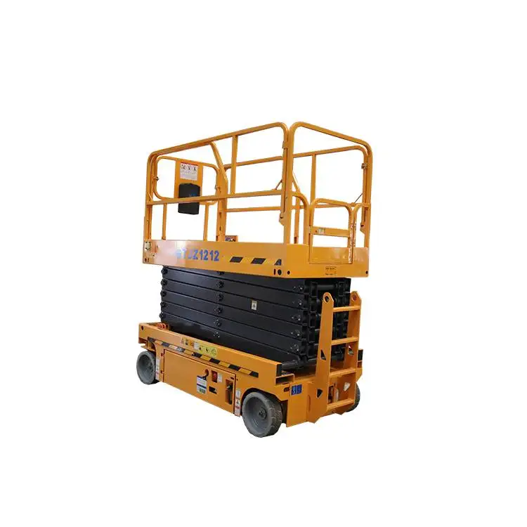 12m electric construction cheap hydraulic scissor lift aerial work platform table for