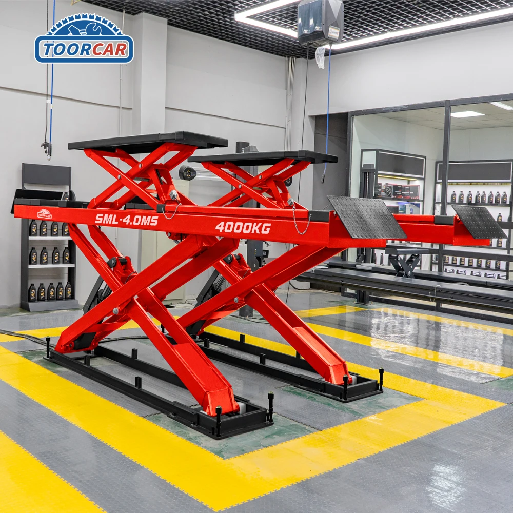 Sunmo hot selling 1800mm 4T Hydraulic Cylinder Elevator Vehicle Hoists Car Lifts alignment lifter scissor car lift with CE