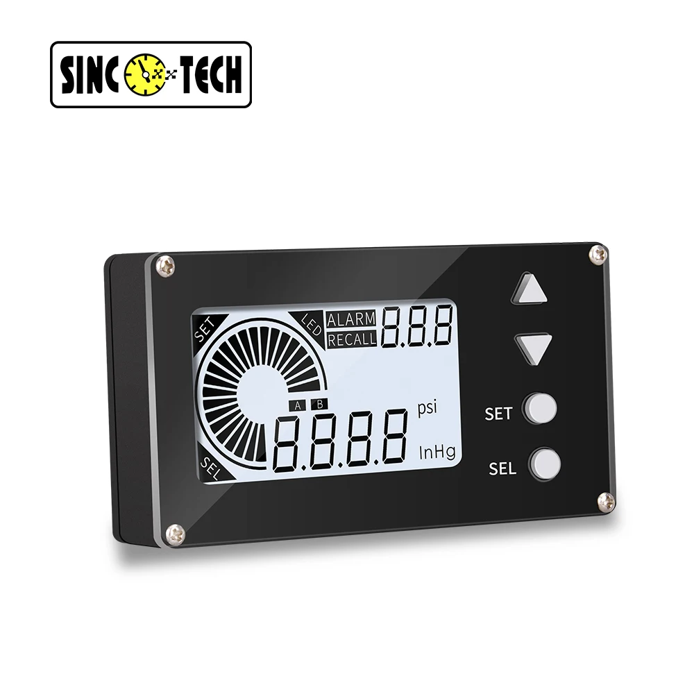 SincoTech Auto Universal Digital 12v EVC Turbocharger Electronic Valve Controller Boost PSI InHg For Turbo Engine(701)